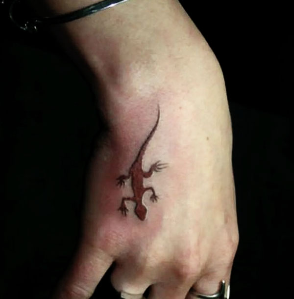 easy lizard tattoo design